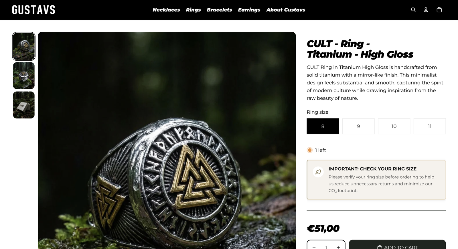 Gustavs website en productpresentatie